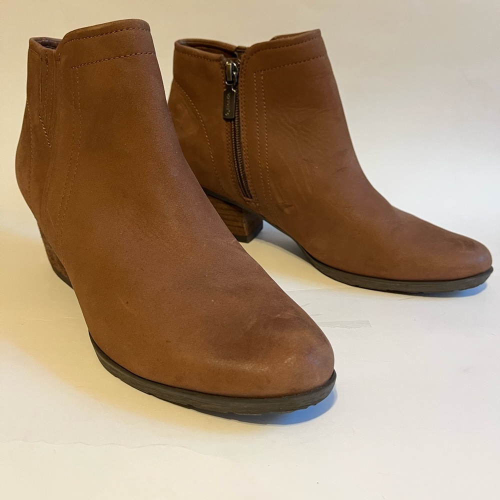 Blondo Sz 8.5 Brown Waterproof Zipper Ankle Boots